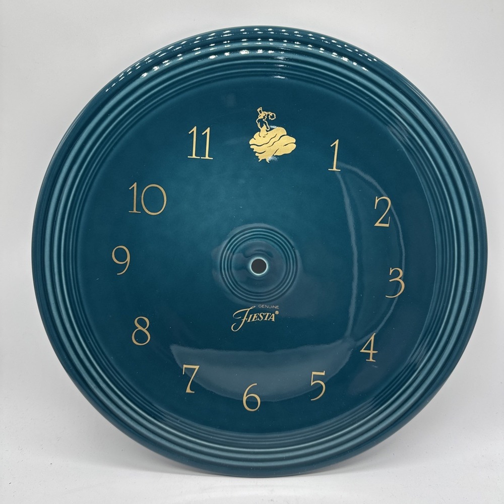 Rare FIESTA Juniper Wall Kitchen Clock Plate Battery Operated-10" no Clock Mech